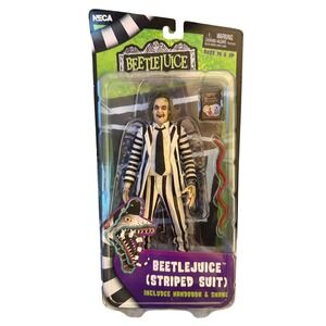 NECA - Beetlejuice (1988) 7" Scale Action Figure – Black and White Striped Suit